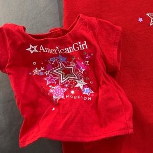 American girl doll red Houston shirt